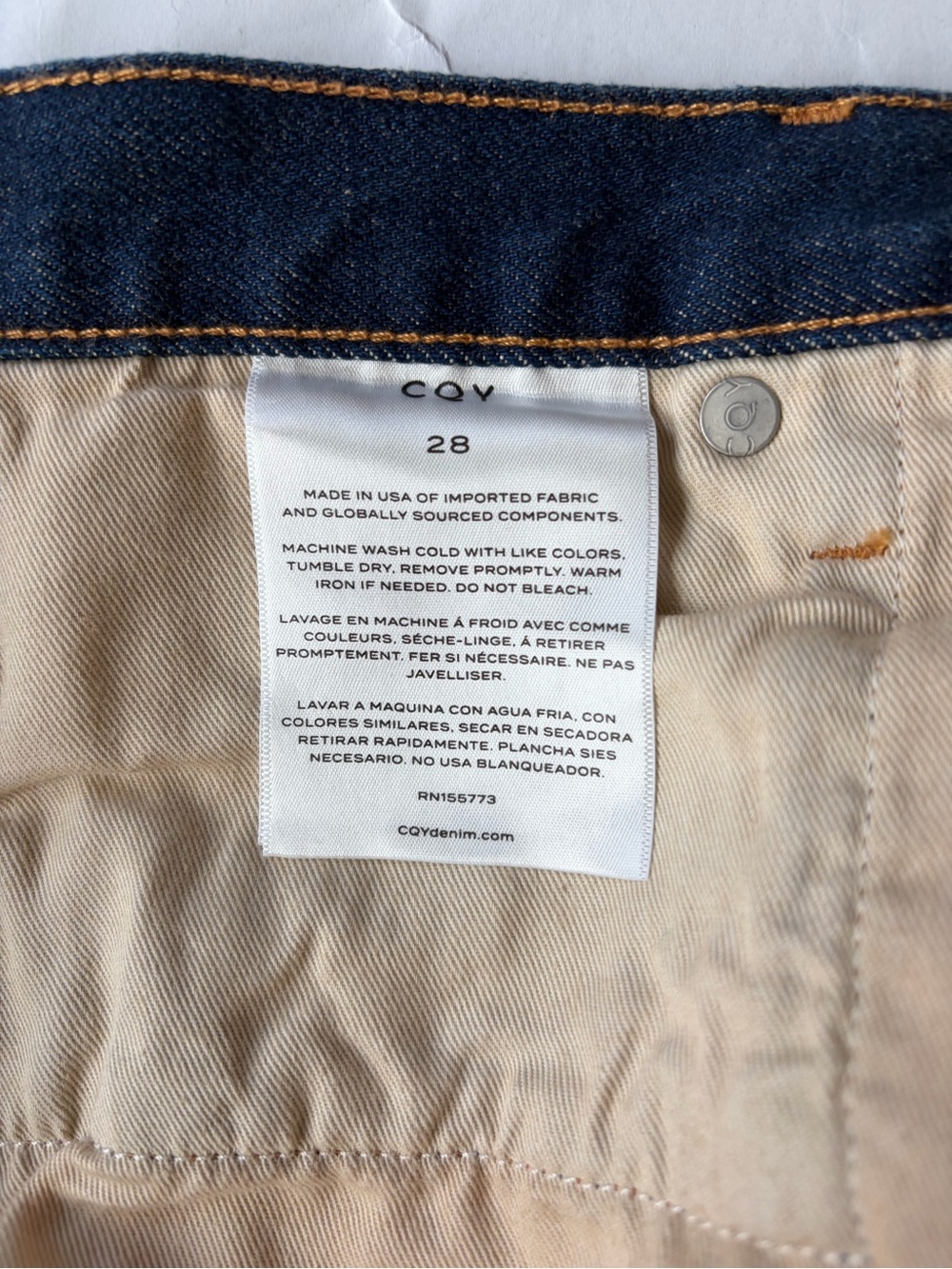 CQY Icon High Rise Slim Straight Jeans Acoustic Wash 28 NWT - Picture 9 of 13